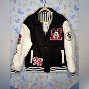 Disney Varsity Black Unisex Jacket NWT